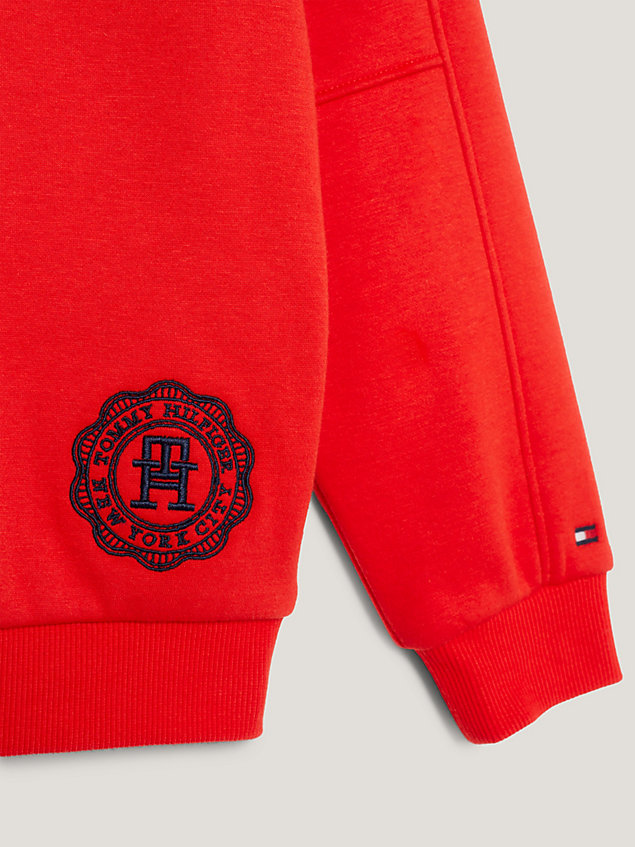 orange th monogram archive fit sweatshirt für boys - tommy hilfiger