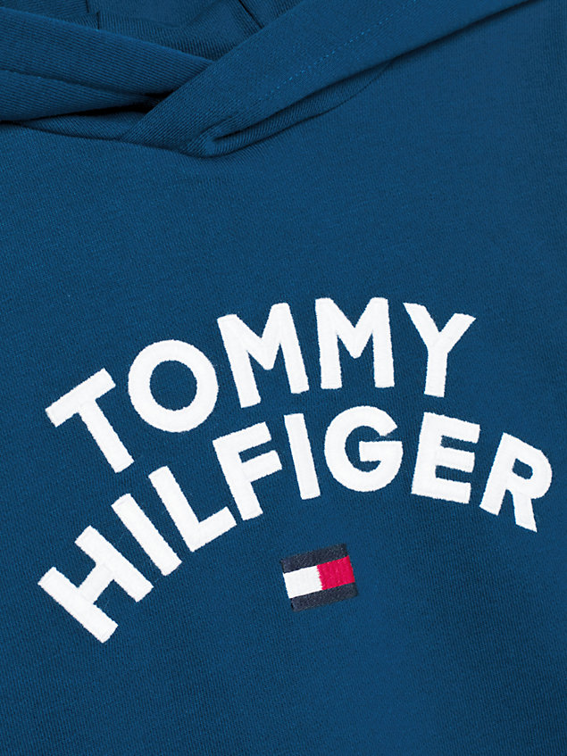blue achive fit hoodie mit logo für jungen - tommy hilfiger