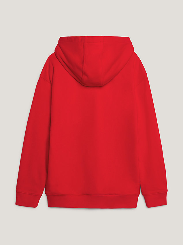 orange achive fit hoodie mit logo für jungen - tommy hilfiger