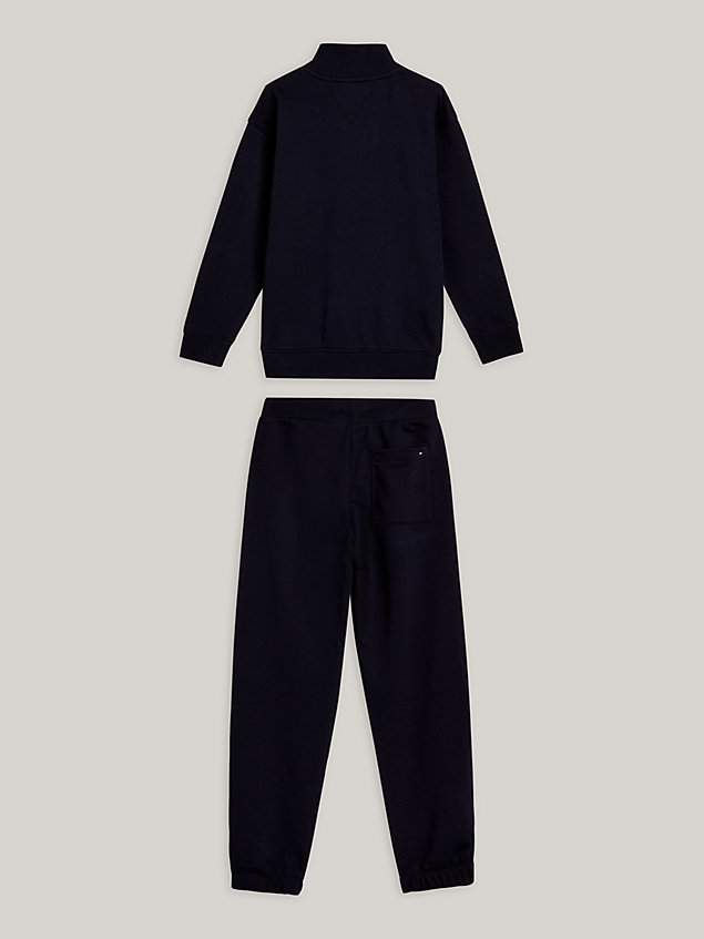 blue logo archive sweatshirt and joggers set for boys tommy hilfiger