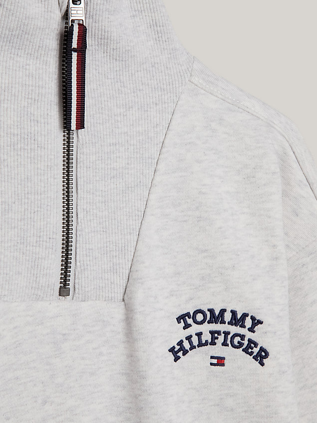 grey logo archive sweatshirt and joggers set for boys tommy hilfiger