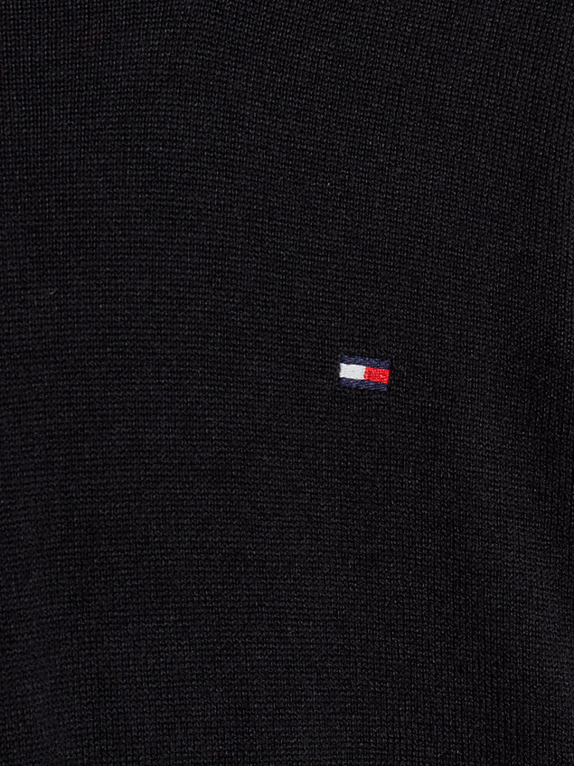 black sweter z półgolfem essential dla boys - tommy hilfiger