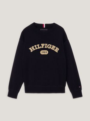 Archive Hilfiger | Pullover Fit Strukturstrick-Terry Blau aus Tommy |