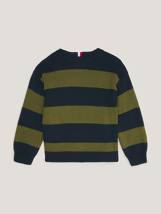 blue archive block stripe jumper for boys tommy hilfiger