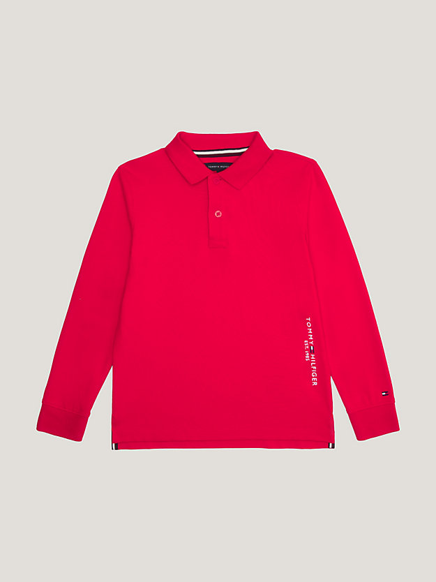 Essential Regular Fit Langarm-Poloshirt | Orange | Tommy Hilfiger