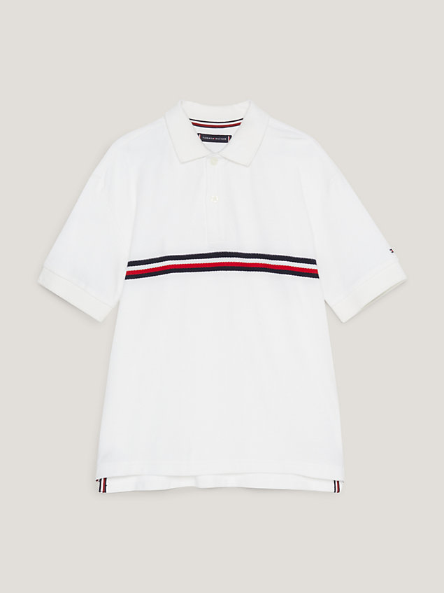 white global stripe regular fit poloshirt für boys - tommy hilfiger