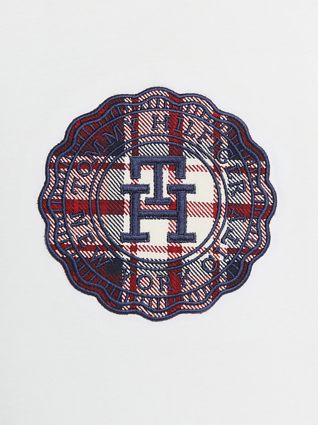white check th monogram stamp archive fit t-shirt for boys tommy hilfiger