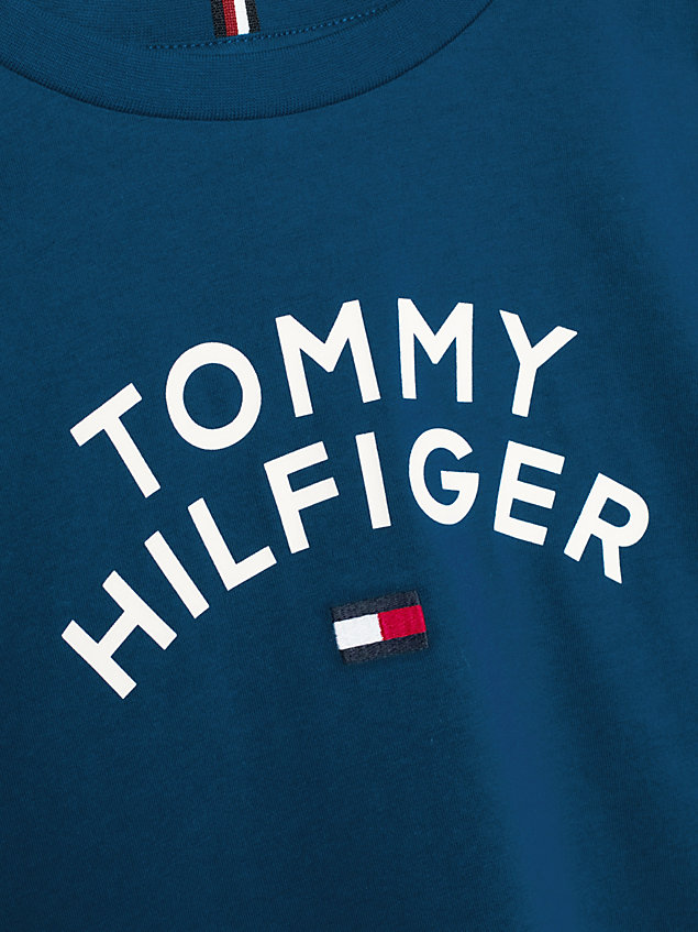blue graphic logo archive fit t-shirt for boys tommy hilfiger
