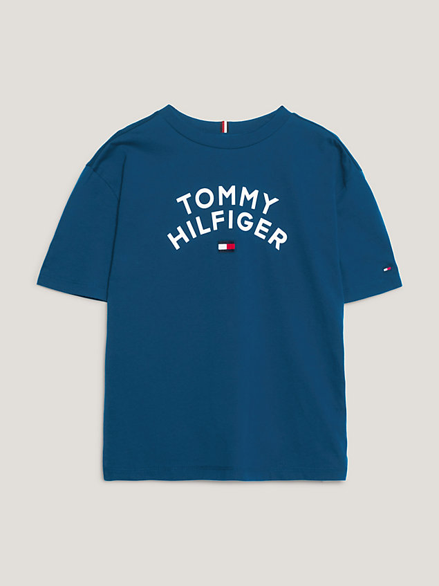 blue graphic logo archive fit t-shirt for boys tommy hilfiger