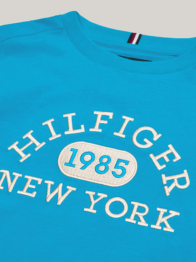 blue varsity long sleeve archive t-shirt for boys tommy hilfiger