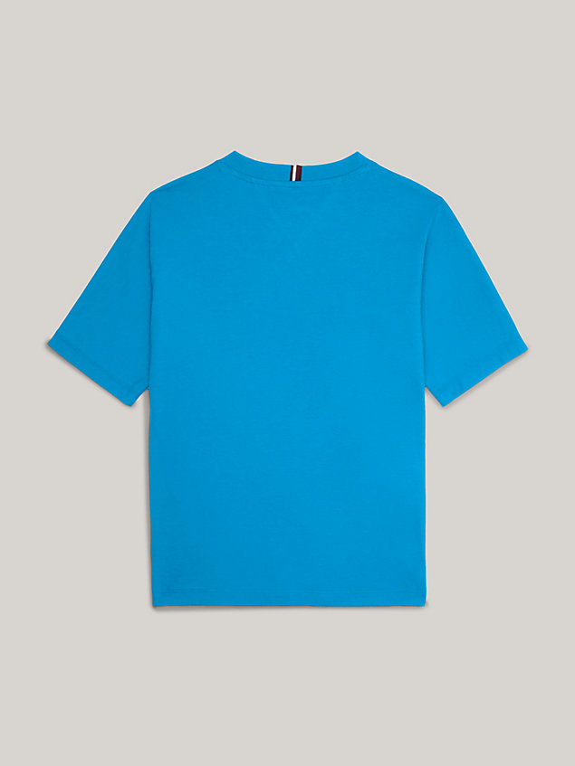 blue varsity archive t-shirt met logo voor jongens - tommy hilfiger