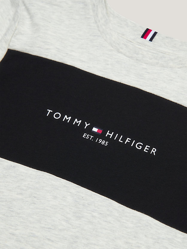 Colour-Blocked Crew Neck T-Shirt | GREY | Tommy Hilfiger