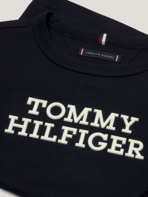 Langarmshirt mit | Blau Tommy Hilfiger Logo |