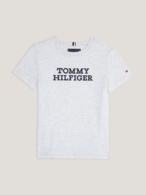 Langarmshirt mit Hilfiger | Grau Tommy Logo 