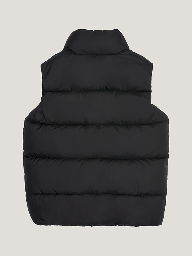 black essential padded vest for boys tommy hilfiger