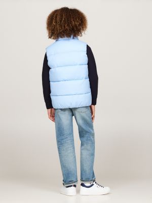 smanicato relaxed fit imbottito blu da bambini tommy hilfiger