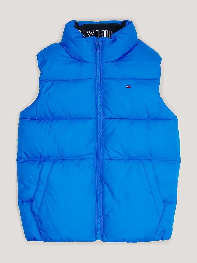 blue essential padded vest for boys tommy hilfiger
