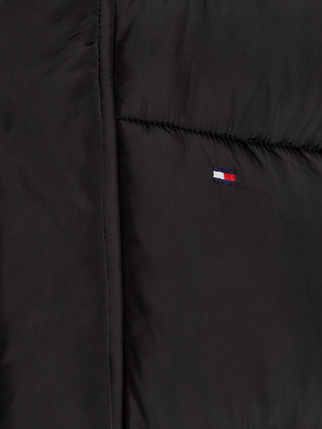 black essential padded parka jacket for boys tommy hilfiger