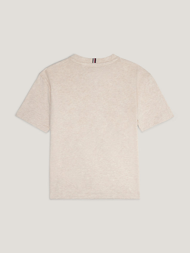 brown essential archive fit t-shirt voor jongens - tommy hilfiger