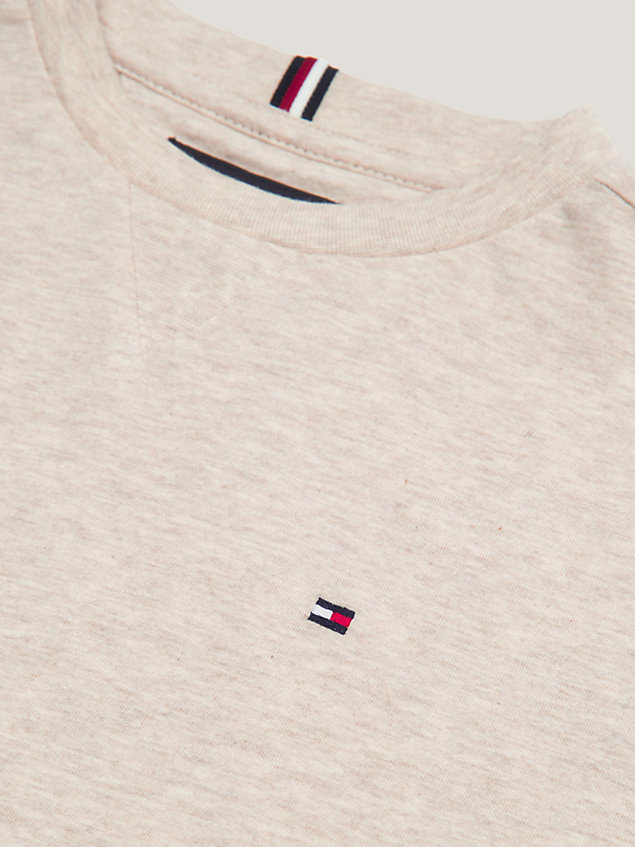 t-shirt essential archive fit brown da bambino tommy hilfiger