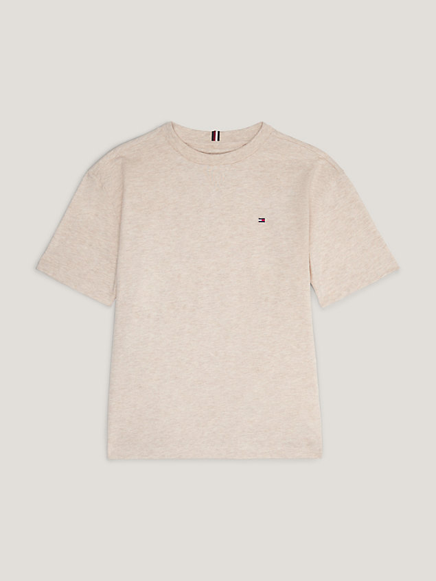brown essential archive fit t-shirt voor jongens - tommy hilfiger