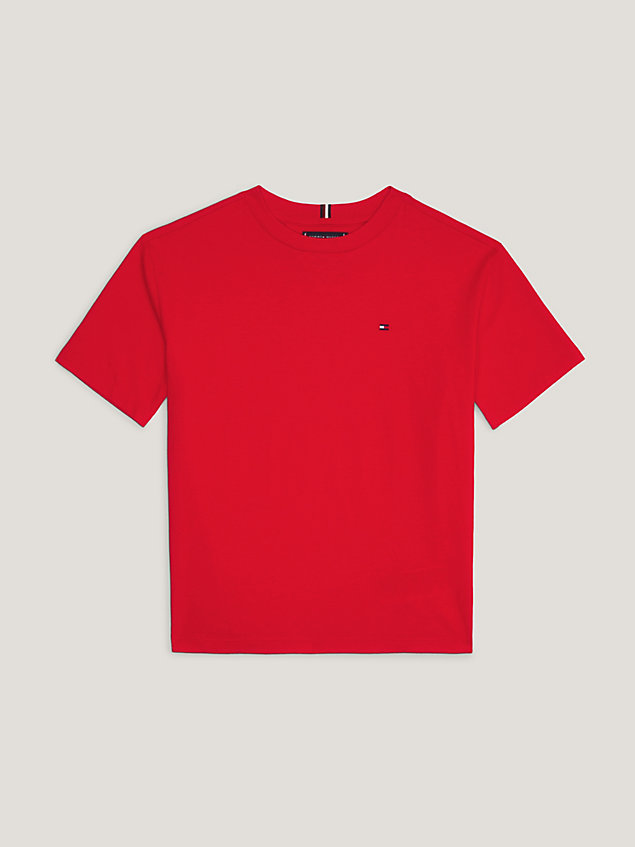 orange essential archive t-shirt for boys tommy hilfiger