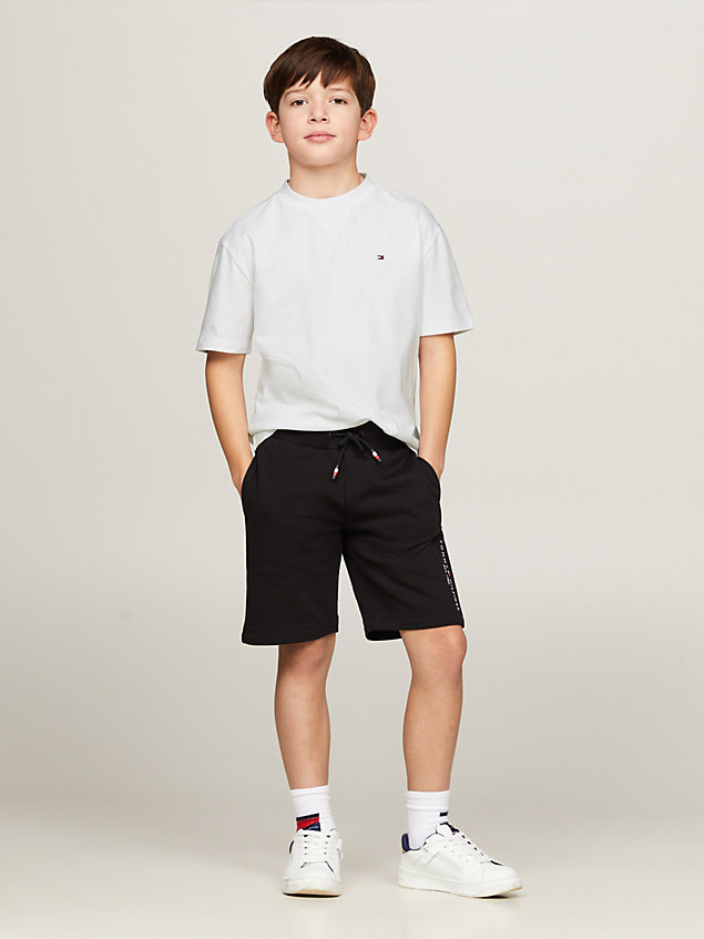 white essential flag embroidery t-shirt for boys tommy hilfiger