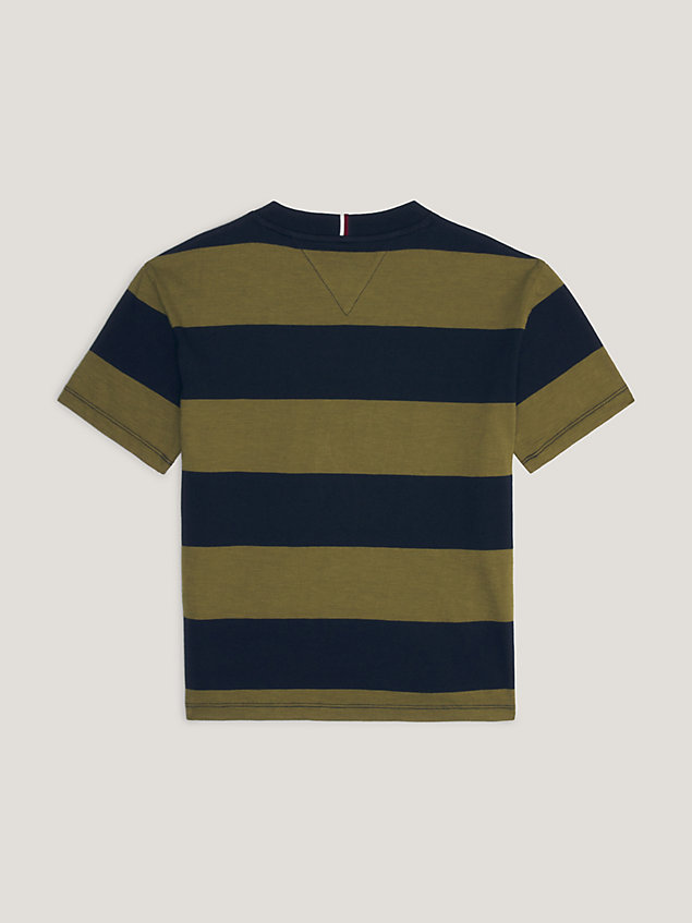 blue varsity rugby stripe archive t-shirt for boys tommy hilfiger