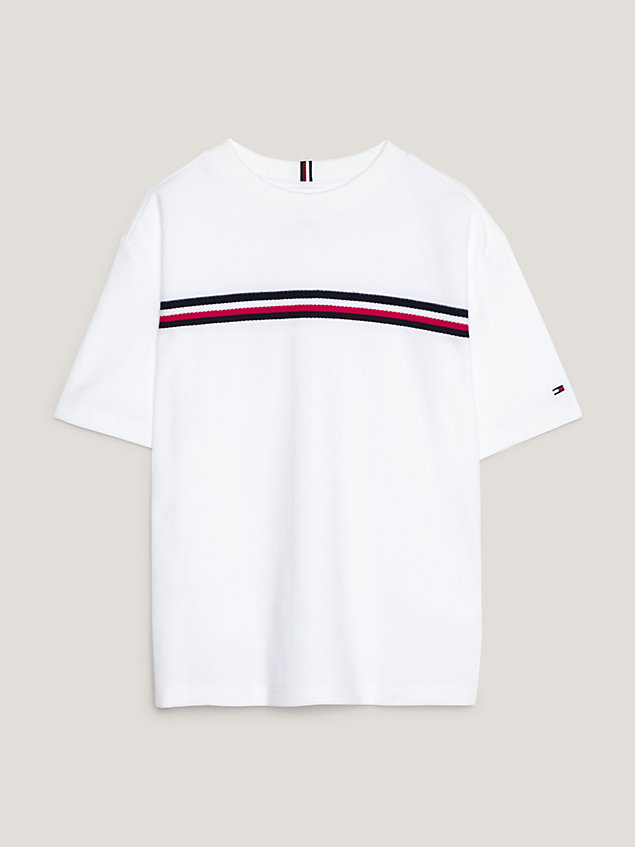 white global stripe archive fit piqué-t-shirt für boys - tommy hilfiger