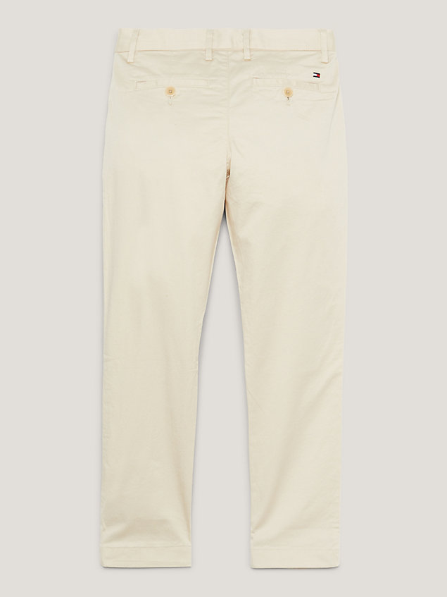 beige 1985 collection twill chinos for boys tommy hilfiger