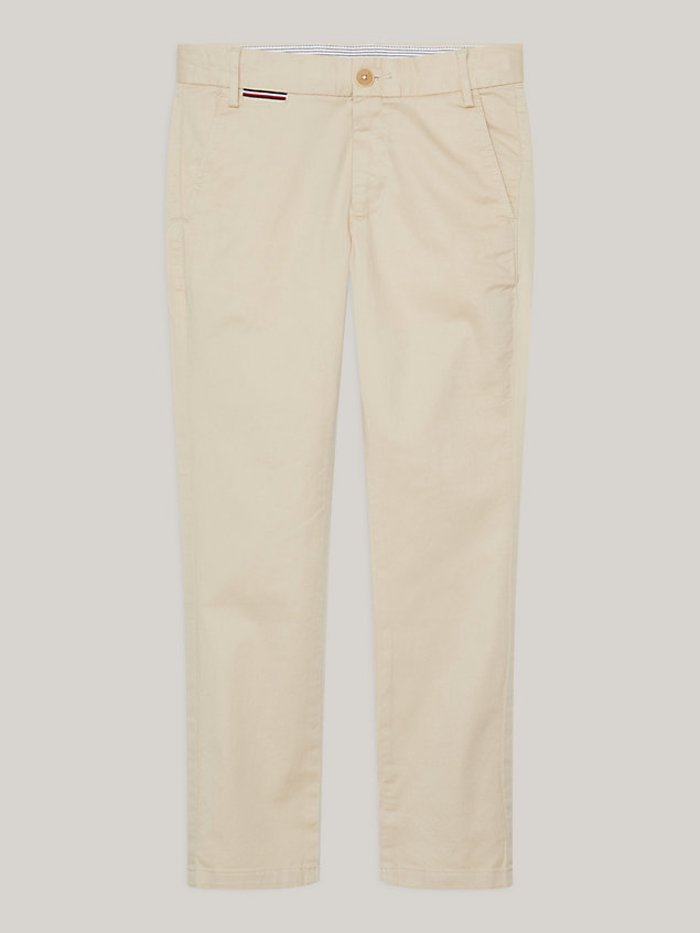 beige essential stretch cotton chinos for boys tommy hilfiger