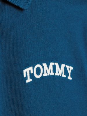 Graffiti Back Logo Regular Jersey Polo | BLUE | Tommy Hilfiger