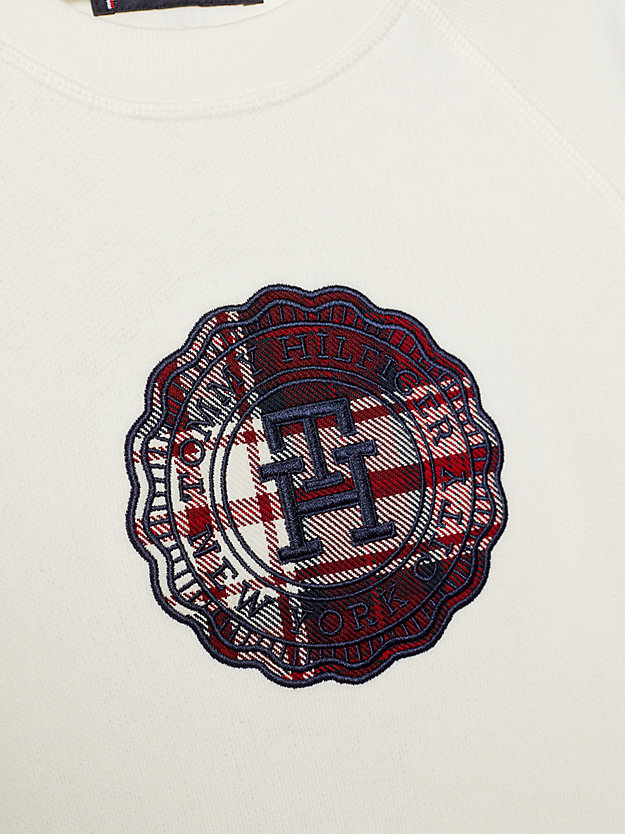 TH Monogram Stamp Logo Sweatshirt | WHITE | Tommy Hilfiger