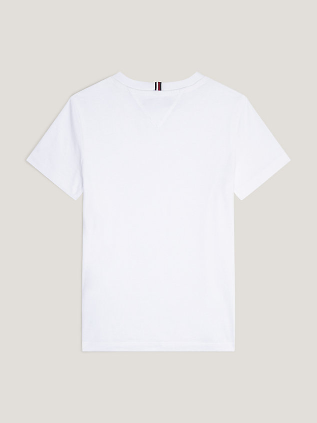 t-shirt new york con logo white da bambino tommy hilfiger