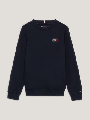 York | Hilfiger Blue Sweatshirt Logo Fleece | New Tommy