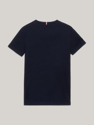 blue t-shirt mit großem logo für boys - tommy hilfiger