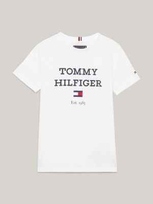 Varsity TH Crest Logo T-Shirt | White | Tommy Hilfiger