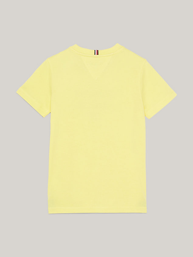 yellow t-shirt met oversized logo voor boys - tommy hilfiger