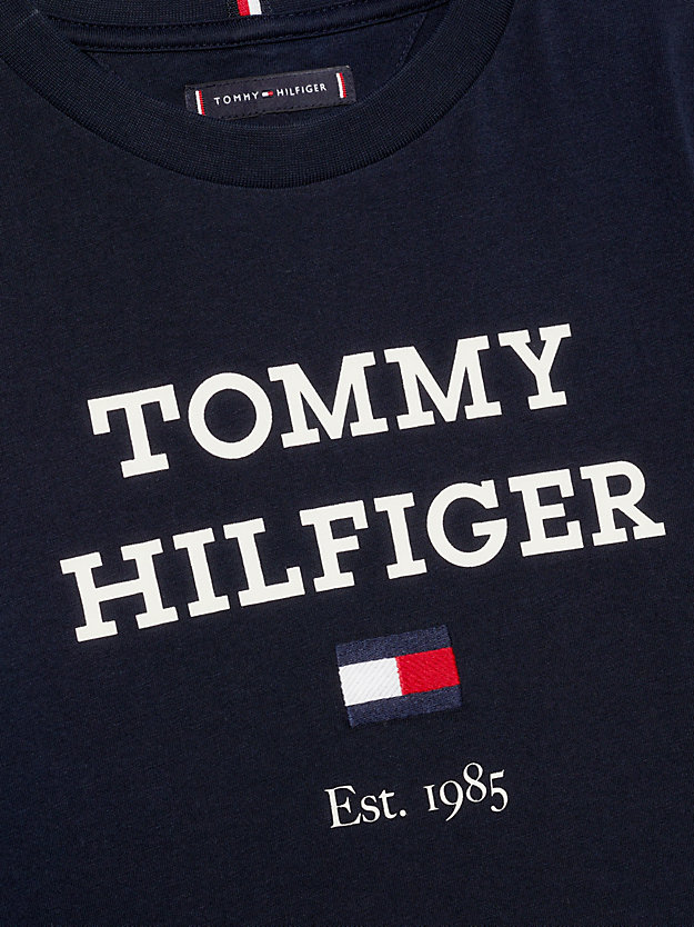 Langarmshirt mit Logo | Blau | Tommy Hilfiger