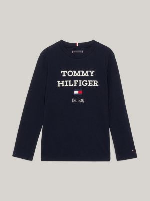 Sweatshirt Logo mit Hilfiger großem Tommy | | Blau