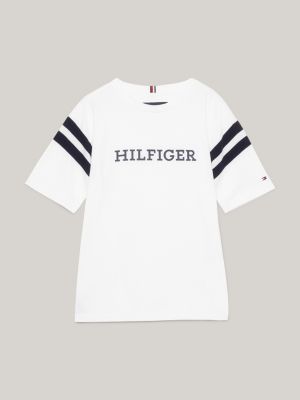 T-Shirt Crest | TH Varsity White Hilfiger Logo Tommy |
