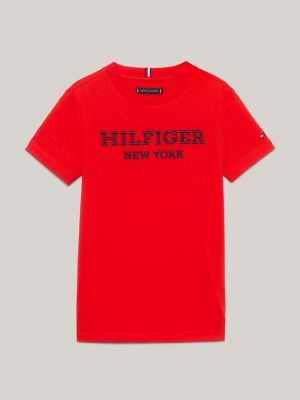 Red tommy hilfiger deals shirt