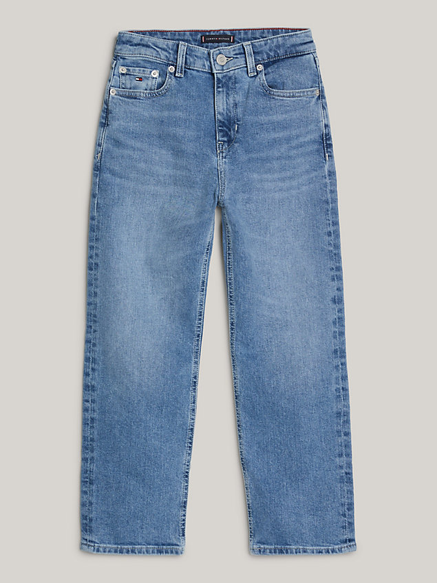 denim wide leg baggy fit jeans for boys tommy hilfiger