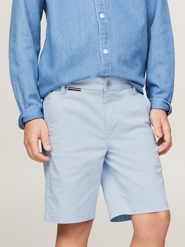 blue essential 1985 collection chino shorts for boys tommy hilfiger