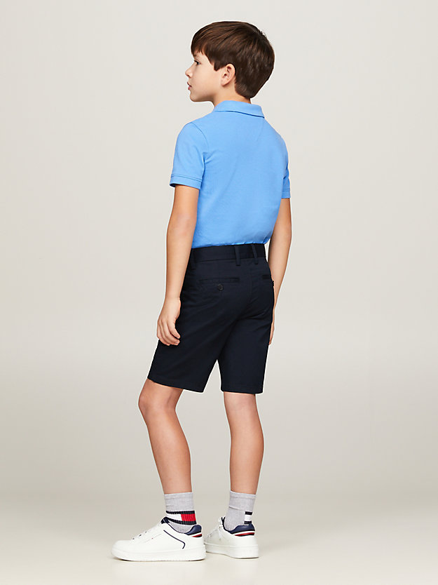shorts chino essential 1985 collection blu da bambini tommy hilfiger