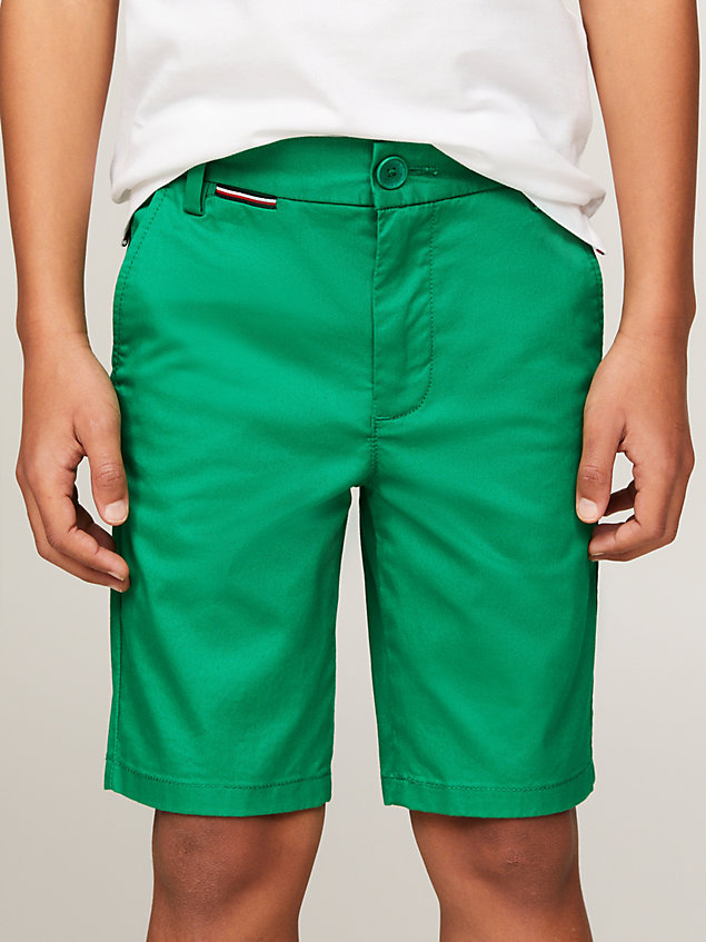green essential 1985 collection chino shorts for boys tommy hilfiger