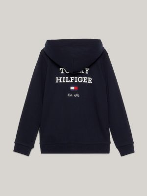 Sudadera con capucha Tommy Hilfiger color crema/azul marino de los