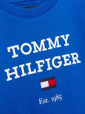 großem Hilfiger Logo mit Blau | | Sweatshirt Tommy