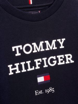 Sweatshirt mit großem Logo Hilfiger Tommy Blau | 