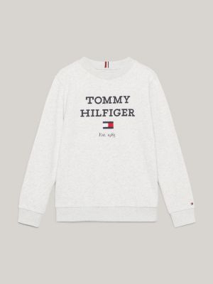 Sweatshirt mit großem Logo | Grau | Tommy Hilfiger